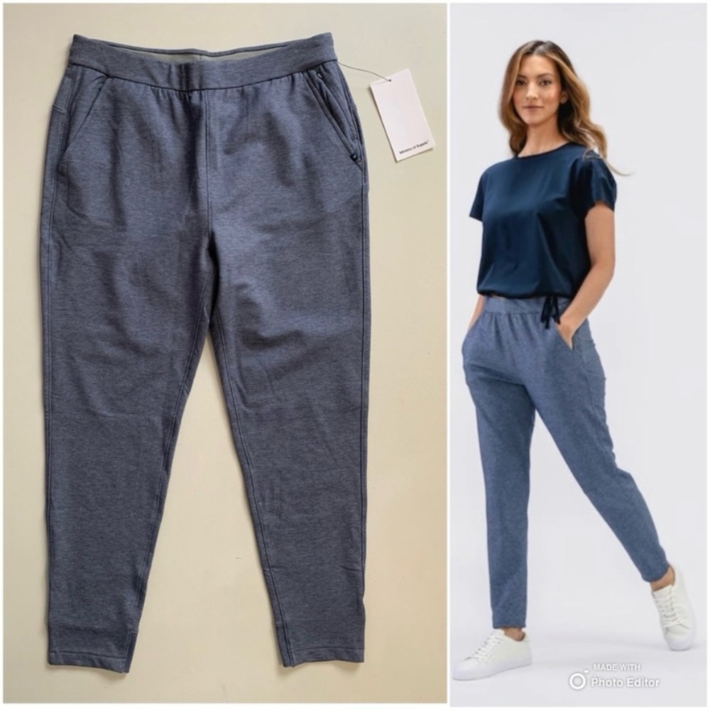 Ministry of Supply Blue Pull-On Fusion Terry Joggers Size Large NWT